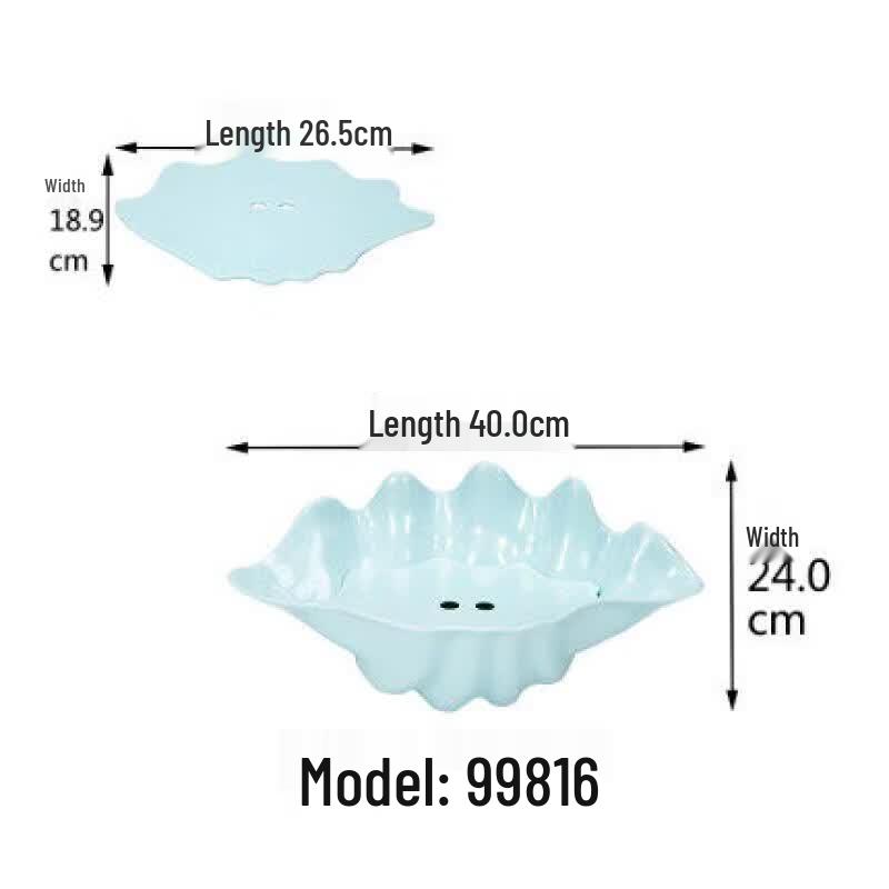 Melamine Conch-Shaped Serving Platter