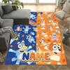 Bluey Cat Adventure Personalized Text Carpet Design for Dining Room Hallway Decorate room Balcony Anti-slip Rug Office home decor Gift for Festivals