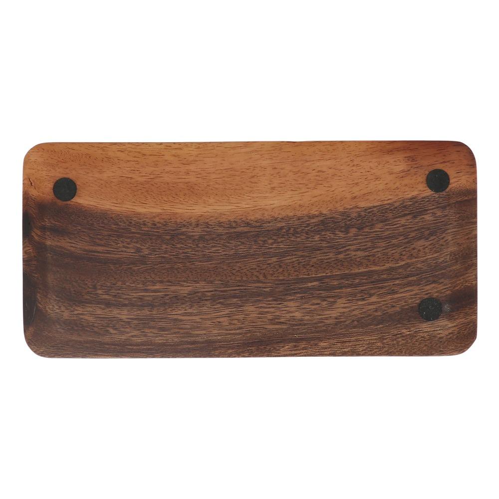 Wooden Fruit Tray Matte Coffee Cup Saucer Retro Texture Food Serving Platter  Daily Use
