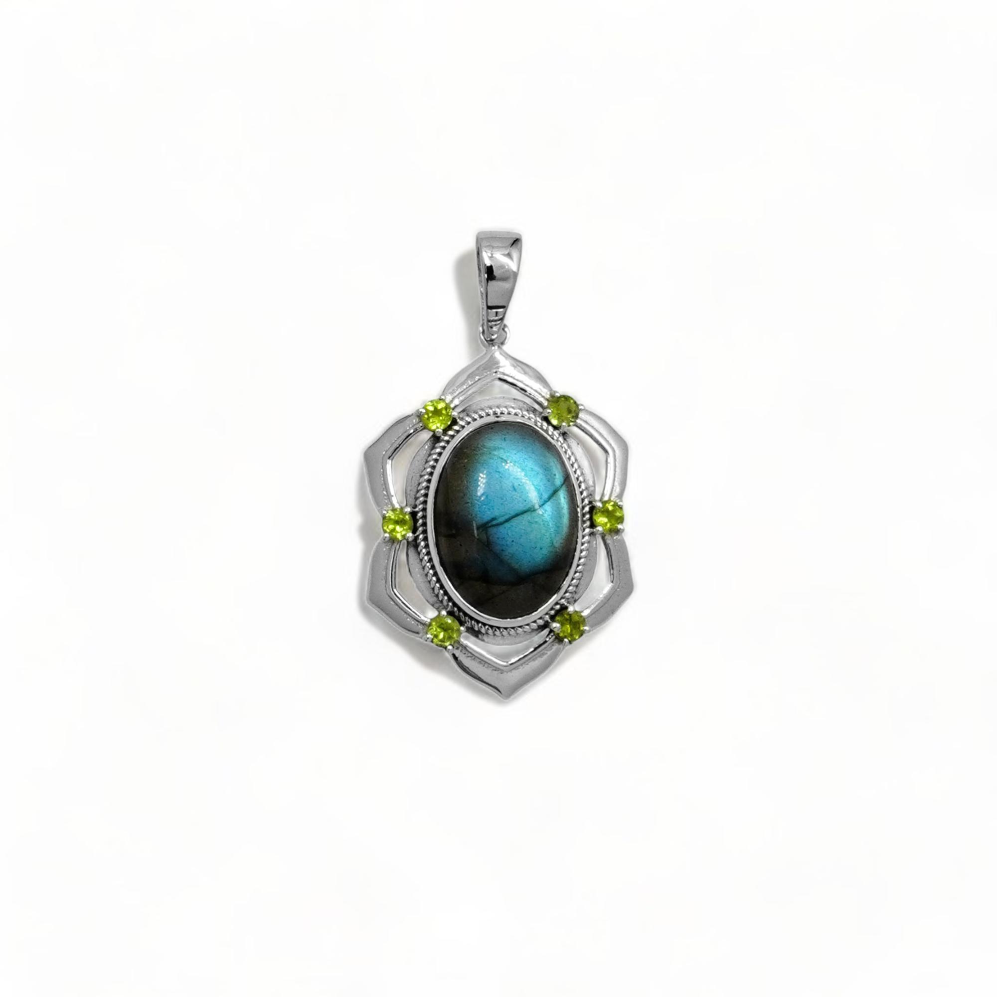 

Labradorite pendant 925 silver gemstone pendant birthday gift