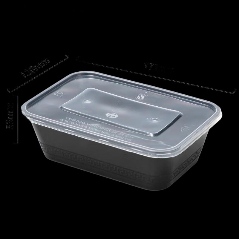 Disposable Plastic Rectangular Food Containers with Lids