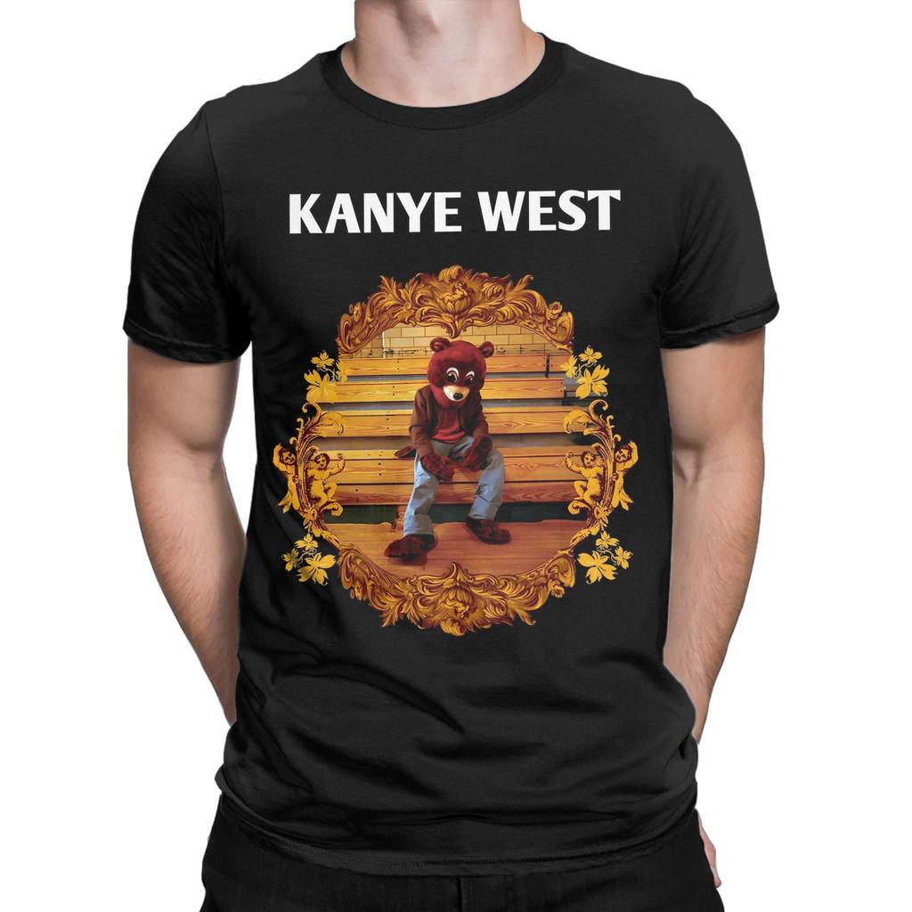 Kanye West T-Shirts für Herren Baumwolle Fantastische T-Shirts Rundhals T-Shirts Kurzarm Tops Party