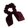 Hair Tie Scarf Short Burgundy Pin Up Scrunchie For Girl
