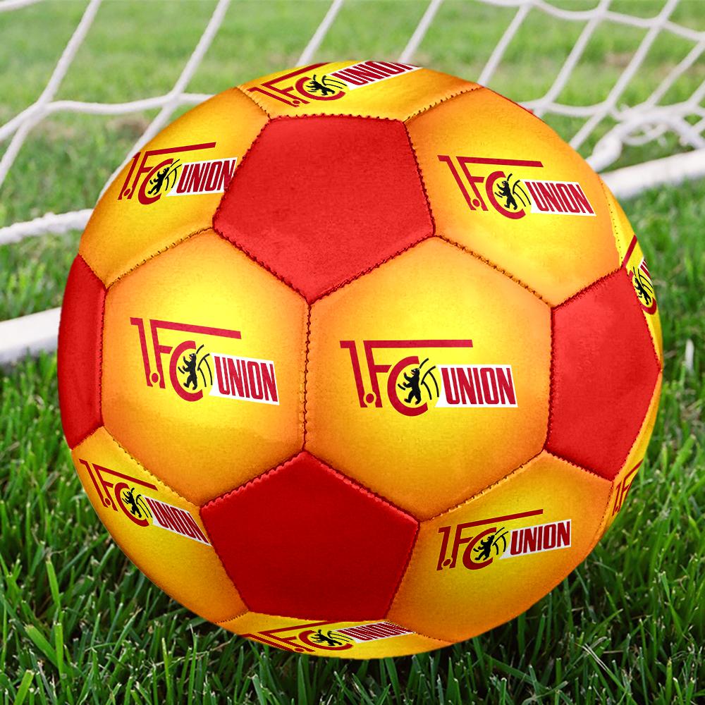 Union Berlin FC Soccer Ball, Colorful, Suitable for All Ages, Machine-stitched, PVC Material, Competition Grade, Durable and High Bounce