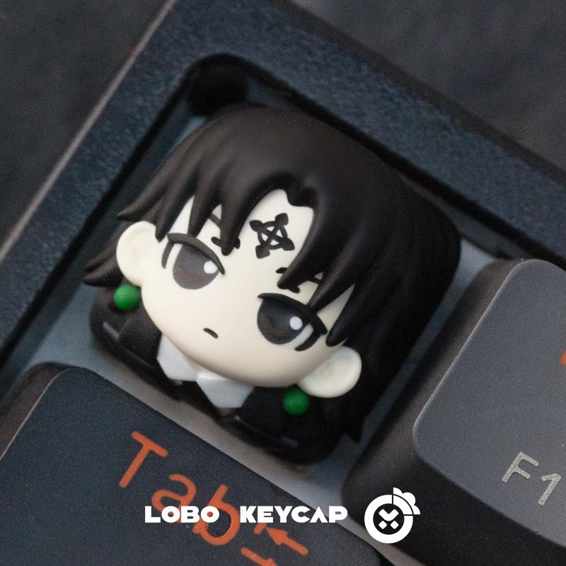 Hunter X Hunter Zanaatkar Reçine Tuş Başlığı Sevimli Gon Killua Hisoka Kurapika Chrollo Illumi 3D Anime ESC Tuş Başlığı Mekanik Klavye Hediye