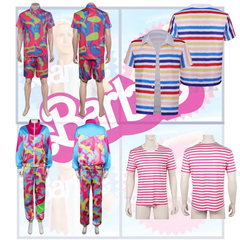 New Cross-border Movie Barbie Cos Costume For Barbie Ken Punk Style Jacket Moisture-wicking Fabric