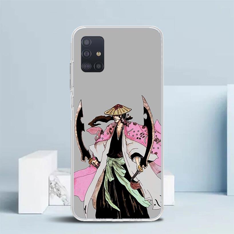 Bleach Kyoraku Shunsui Soft Cover for Samsung Galaxy A12 A22 A32 A52 A72 A02S Phone Case Note 20 Ultra 10 S10 Plus A51 A71 A50S