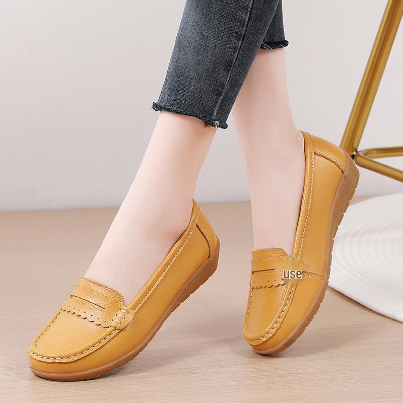 Women's Plus Size Casual Nurse Shoes - Spring/Autumn 2023 Flat Single Shoes with Tendon Sole