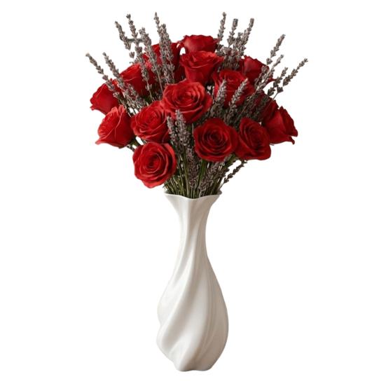 3D Printed Vase, Twisted Flower Vase, Minimalist Flower Arrangement Holders, Elegant Home Decor for Living Room Bedroom Study Table Display