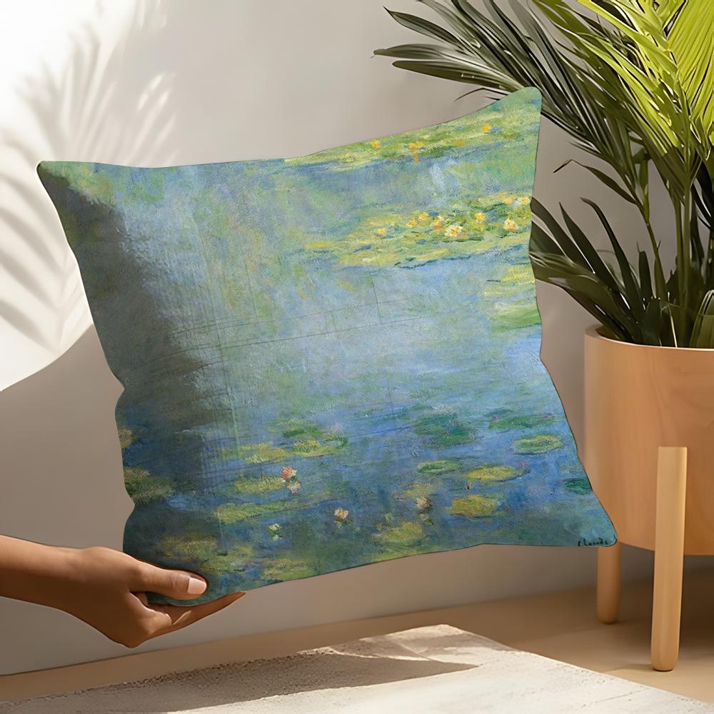 

Art style Cclaude Mmonet Pillow Case Home Living Room Decoration Linen Pillow Cases Cushion Cover 30X30cm