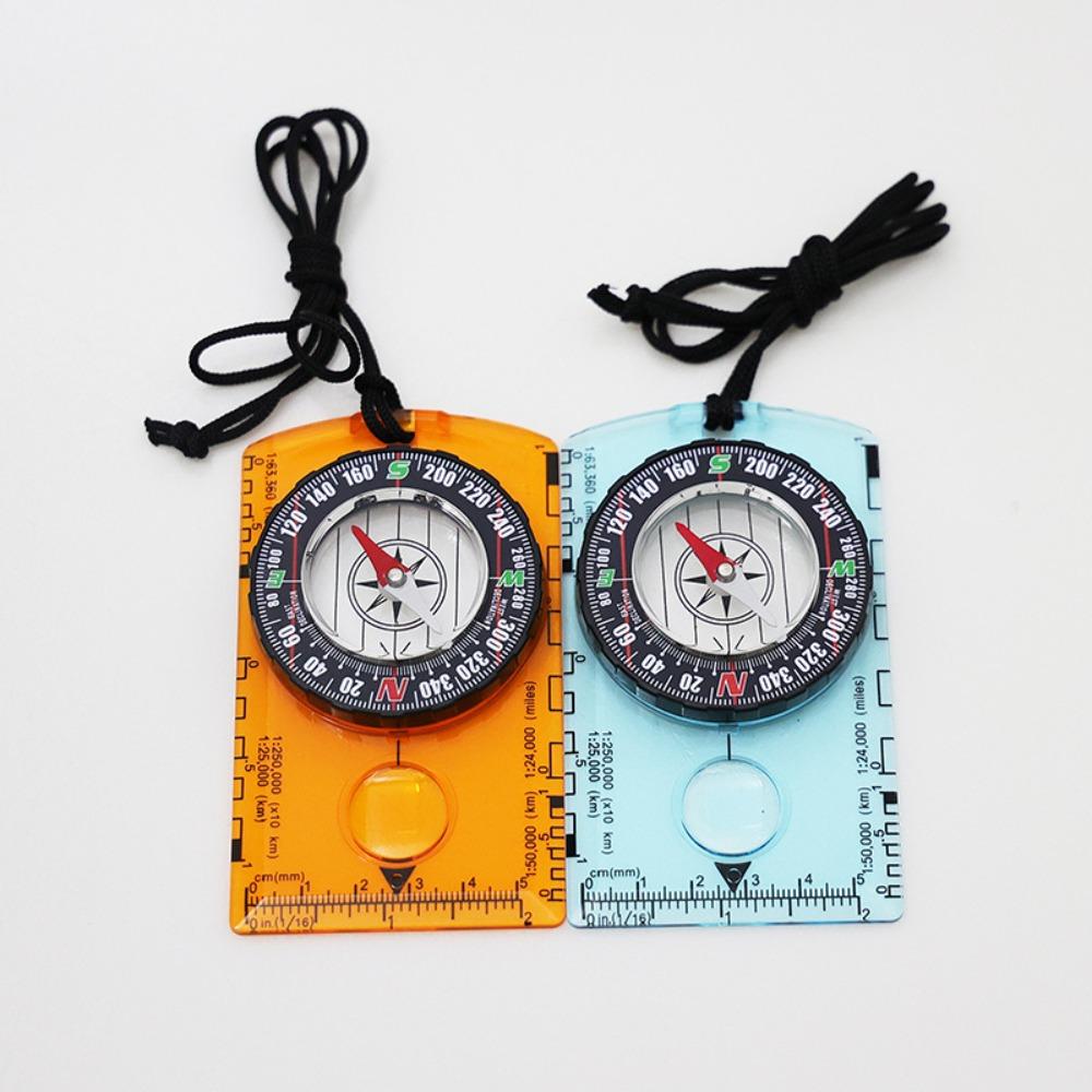 Multi-function Orienteering Navigation Transparent Surveying Ruler New Compass  Survival Gift