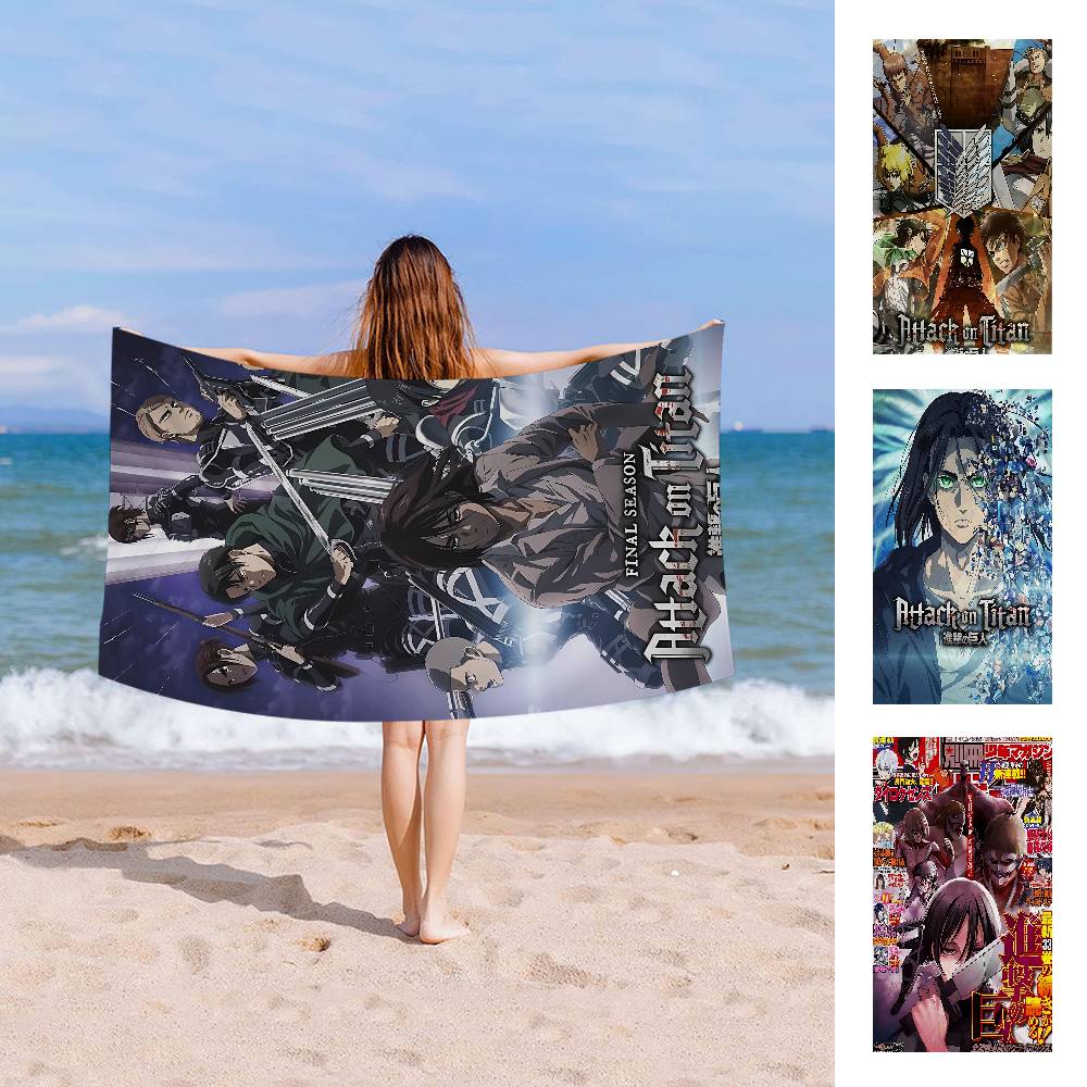 A-Attack On Anime Titans Big Microfiber Beach Towels Quick Dry Towel Sand Beach Towels Pool Towel For Travel Swim Pool Yoga