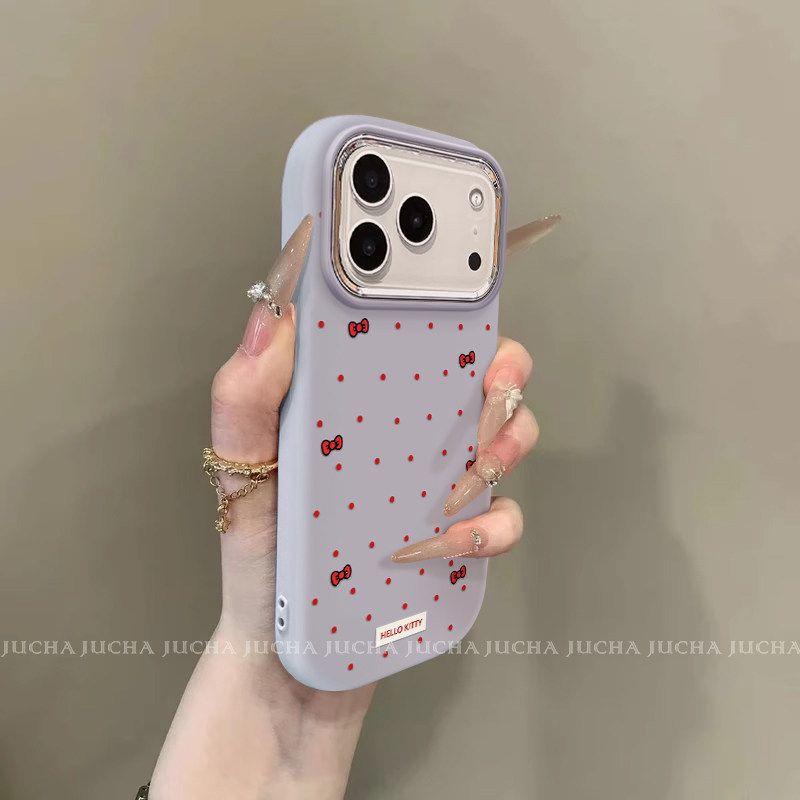 Applicable red polka dot Hello Kitty Apple 17promax phone case dopamine niche iphone16 cute 15