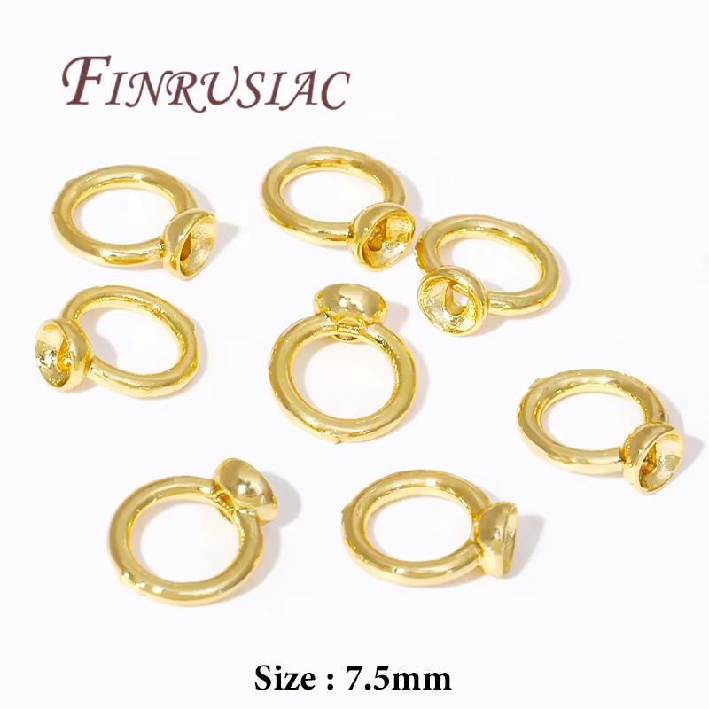 10/20 Stück 18K Vergoldete Quetschperlen Für Schmuck, Quetschperlen-Abdeckung, Perlenendkappen Kugelkette Verbinder, DIY Zubehör, Quetschperlen Endkappe