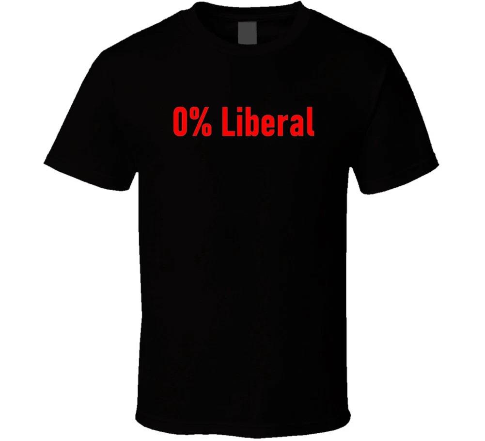 0% Liberal Conservative Right Republican Funny Political Gift T Shirt M