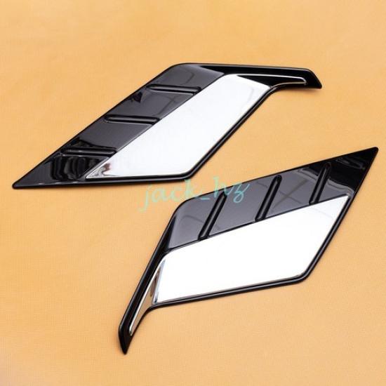 For Toyota Corolla Cross Rear Bumper Reflector Fog Light Cover Trim Chrome Black