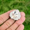 Natural Rainbow Moonstone 925 Silver Promise Flower Adjustable Ring For Women
