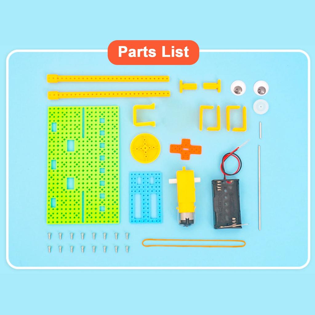 DIY Electric Horizontal Bar Robot Kids Science Discovery Toys Education Physics Experiment Kit School Project Art Craft Toy