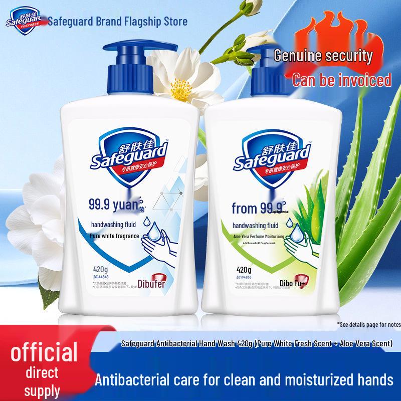Safeguard Płyn do mycia rąk antybakteryjny Wiśnia 420g Opakowanie podwójne, Skuteczny w 99,9% i łagodny
