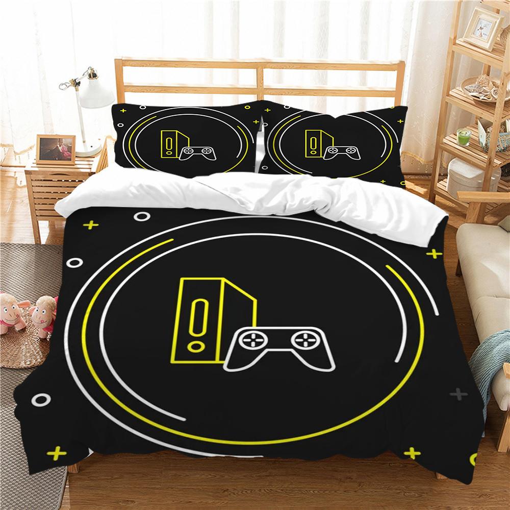 Gamer Home Textiles 3D Print Duvet Cover Set High Quality Microfiber Bedding Set Boy Man Single Double Size Qulit Cover