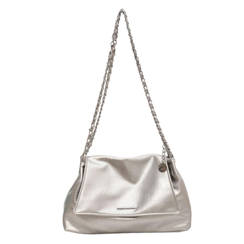 Spring and Summer Hot Sale Casual Large-capacity Soft Leather Tote Bag Korean Version Fashion Commuting Lazy Wind Chain Shoulder Bag Women