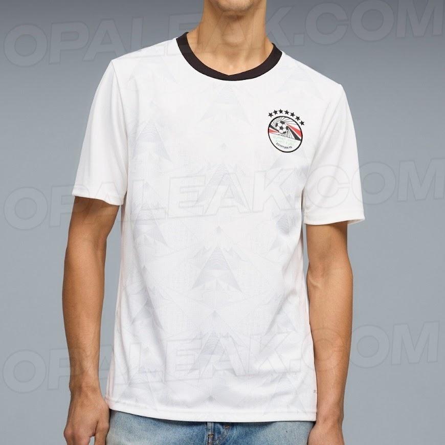 Maglia da Calcio Egiziana da Uomo Bianco Modello Piramide Cresta EFA a 7 Stelle Maglia da Calcio Maglia da Tifoso AFCON per il Giorno della Partita Streetwear