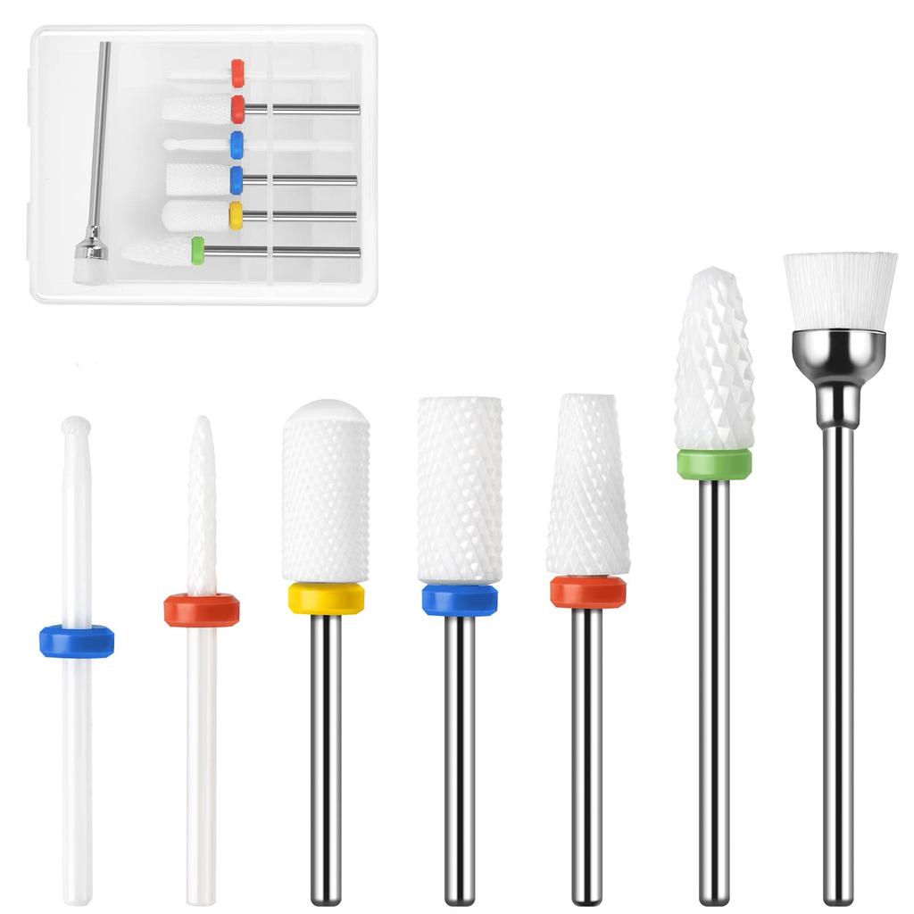 Madenia Nail Bit for Nail Machine Grinding Bit Grinding Nail Head Polishing Drill Bit for Nail Polishing Nail Care Cuticle Treatment Polishing Bit Set