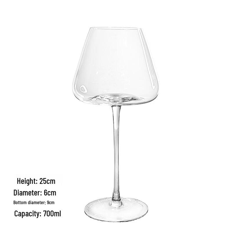 LISM Handmade Burgundy Wine Glass Set