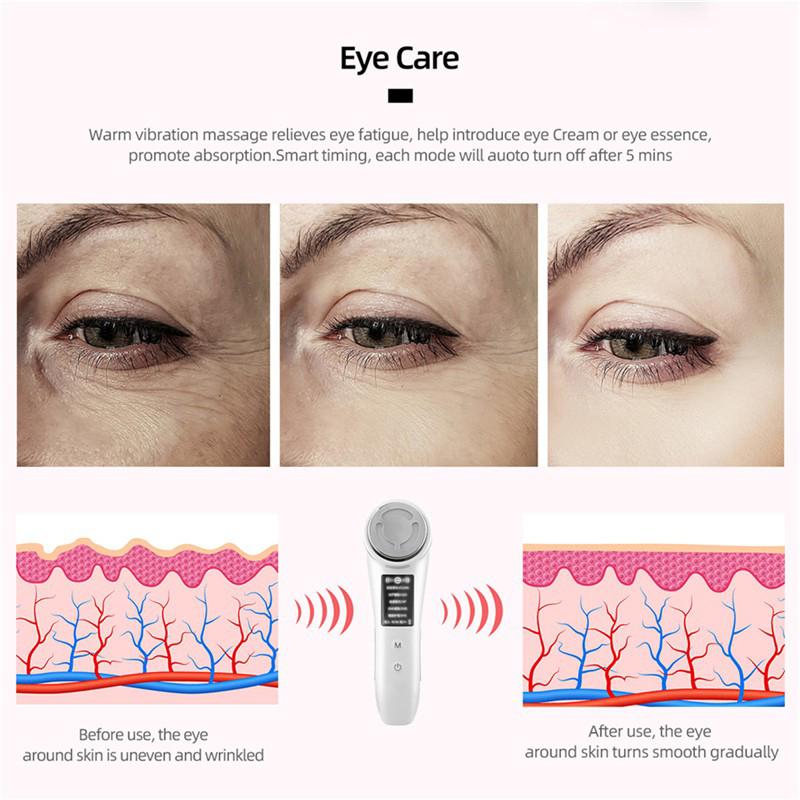 Dispositivo de belleza facial BY2 5 en 1, LED Photon EMS, reafirmante facial, herramienta de belleza antienvejecimiento y antiarrugas