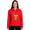 Women's Stand-up Collar Long-sleeved Pullover Top, Christmas Print Sports Top