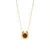 Trendy stainless steel tiger eye stone geometric pendant necklace for women fashion jewelry