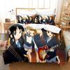 K ON Light Music Club Bedding Set 3PCS Anime Girl Band Guitar Drum Keyboard Character Print Duvet Cover All Sizes Customizable