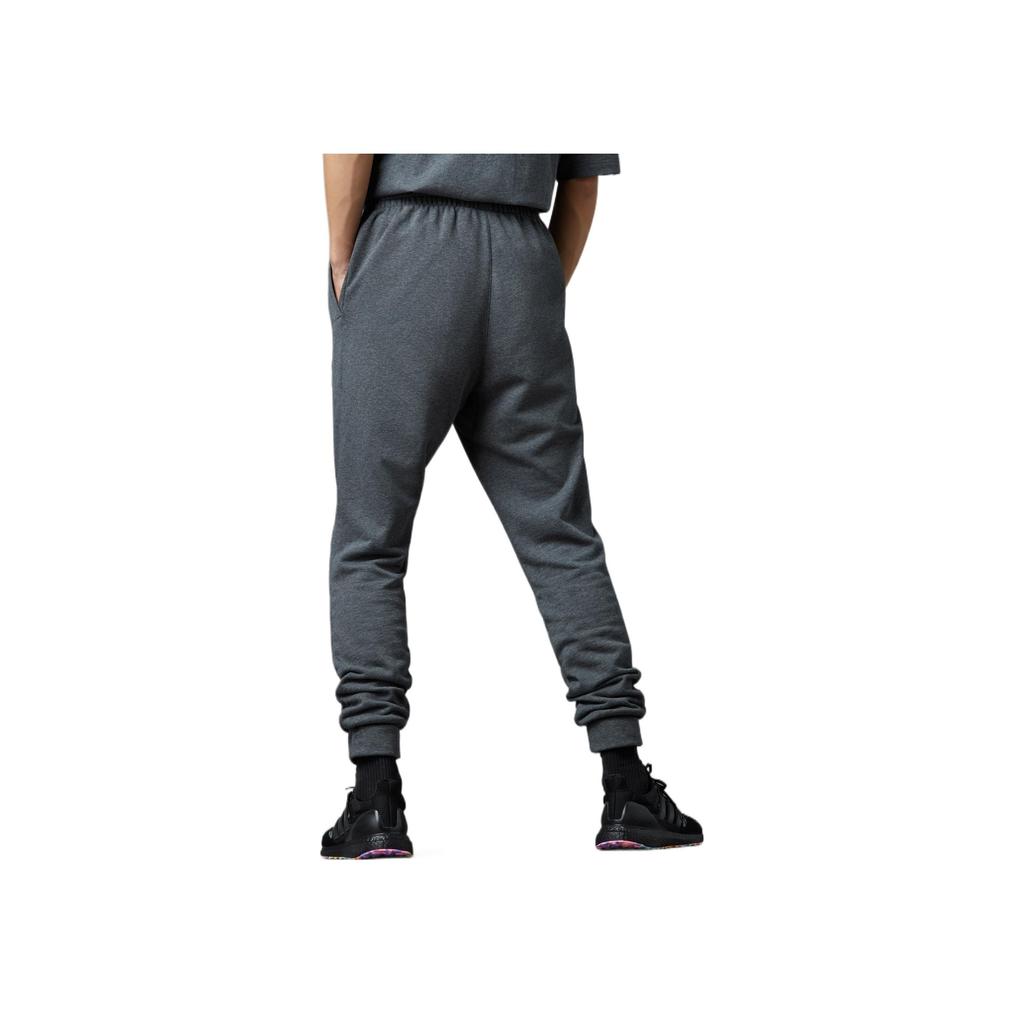 Adidas Solid Color Logo Patch Joggers Men Bottoms Dark-Grey IL8302