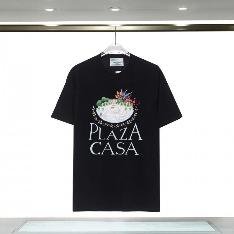 Unisex Cotton T-Shirt With Digital Print Letter Loose Fit Casual Wear