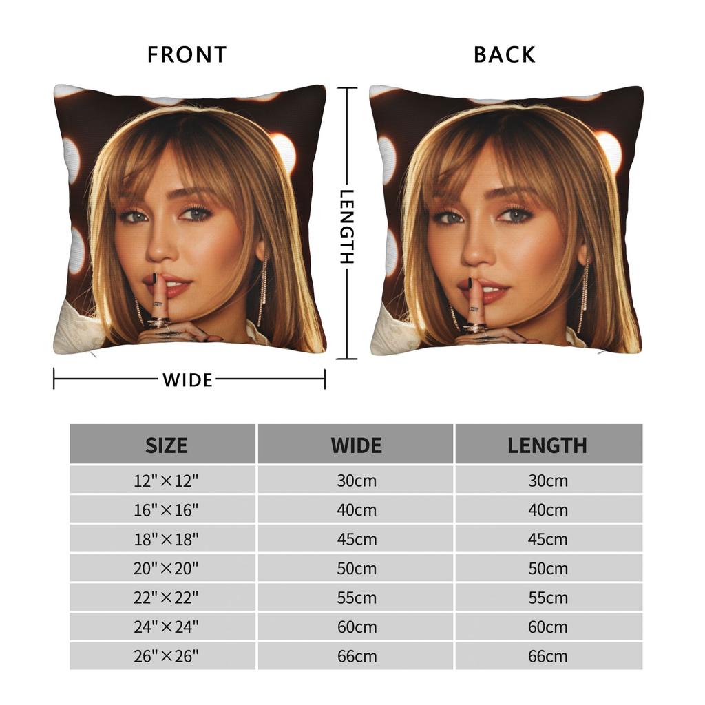 Singer Mileys Cyruss Pillow Cover Morden Pillow Case For Living Room Bed Chair Graphic Cushion Cover Gift Idea