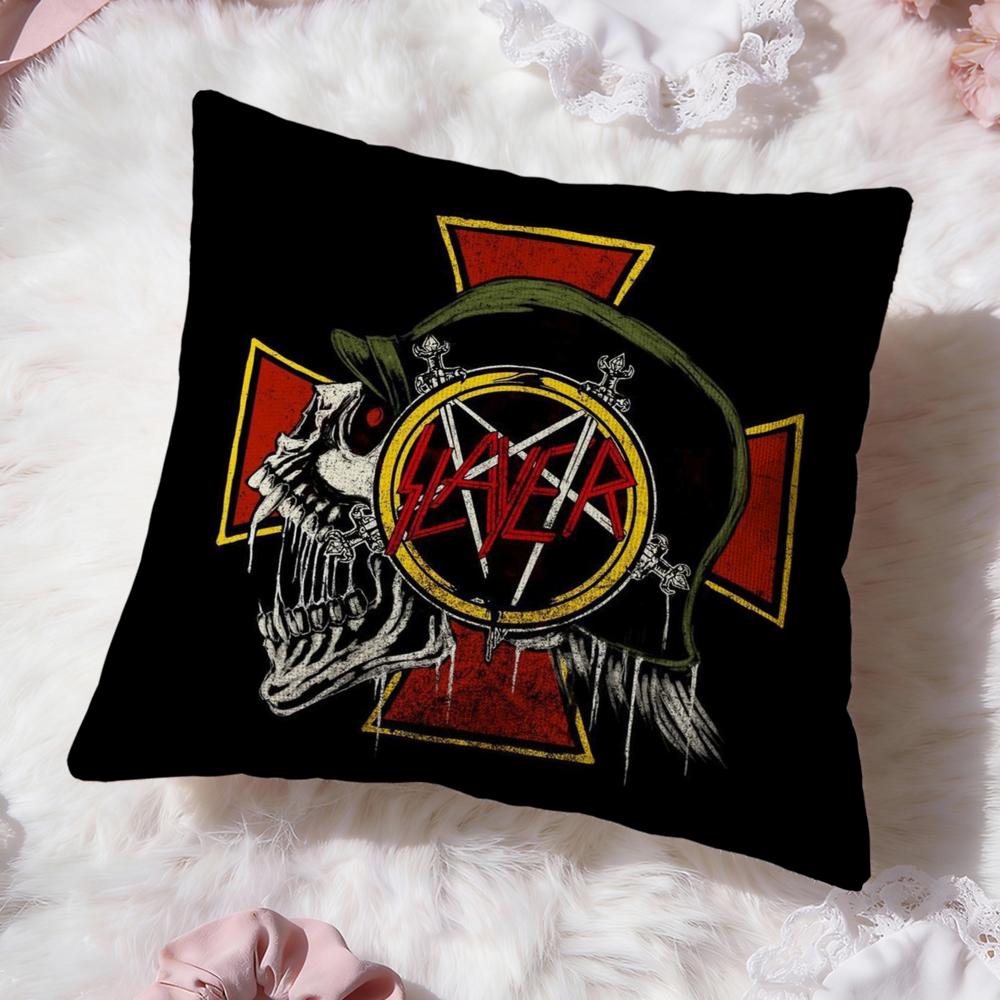 Heavy Metal Band S-Slayer Kuddfodral Premium Komfort Vändbart Kuddfodral - Två i Ett Design för Alla Rum & Bilinteriör