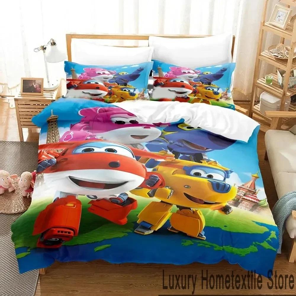 

3D Print Super Cartoon Wings Комплект постільної білизни Хлопчики Дівчата Twin Queen King Size Підковдра Наволочка Ліжко для хлопчиків Дорослі US Twin 173x218cm