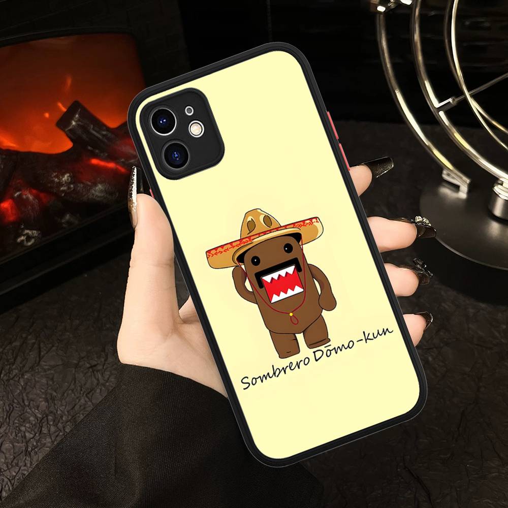 Cute Domo-Kun For IPhone 11 12 13 14 15 16 Pro Max Plus Matte Translucent Phone Cover