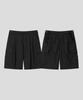 BLACK MOMENT Technical Nylon Wide Cargo Shorts [Black]
