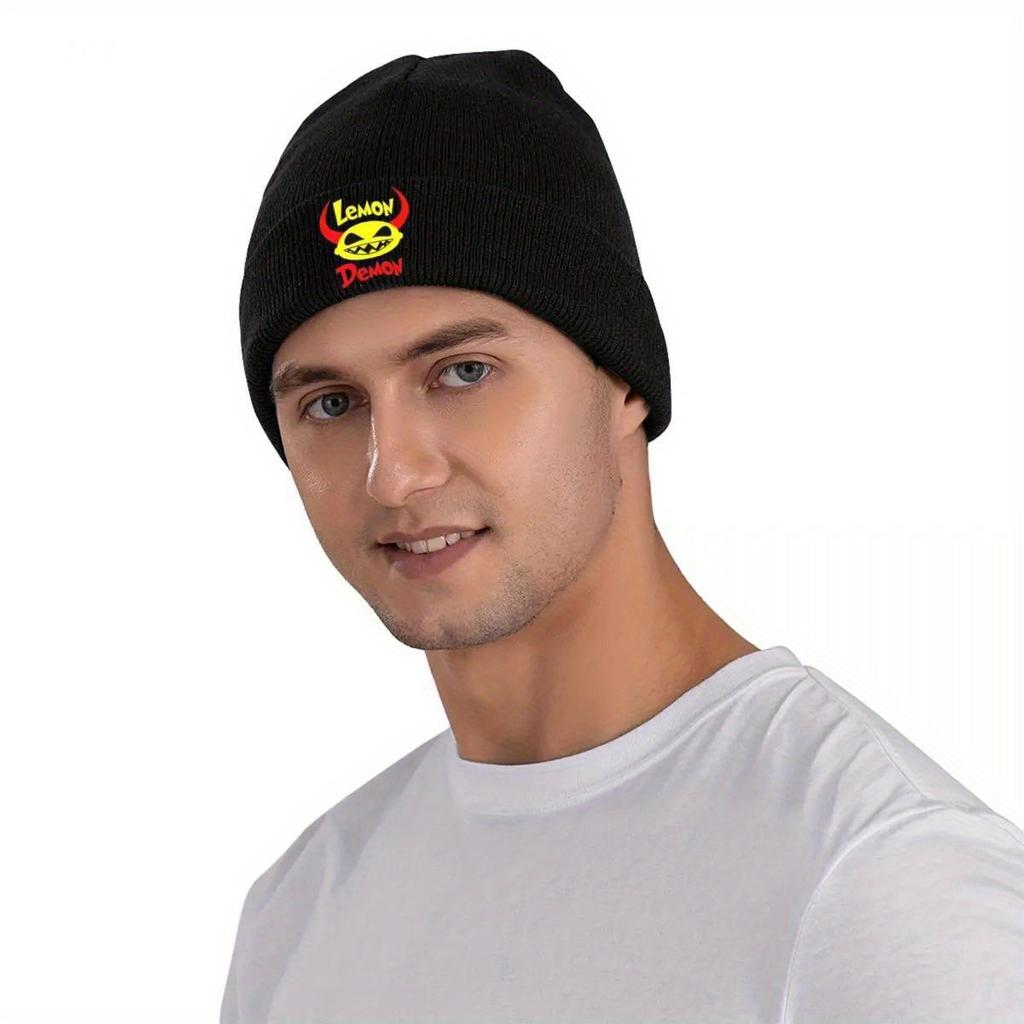LEMON DEMON Bonnet Hats Knitting Hat Adult Unisex Hip Hop Warm Soft Beanie Hats Spring Hippie Custom Cap