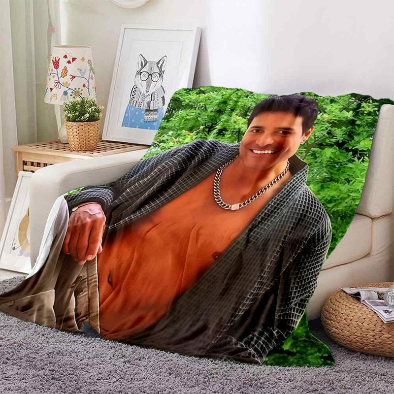 3D Print Chayanne Puerto Rican Latin Pop Gift Blanket,Soft Throw Blanket for Home Bedroom Bed Sofa Travel Picnic Cover Kids