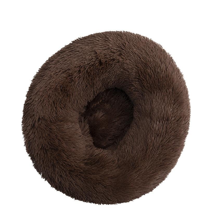 Nice Quality Drop Shipping Cute Animal Fluffy Dog Bed Premium Plush Donut Calming Bed for Pet