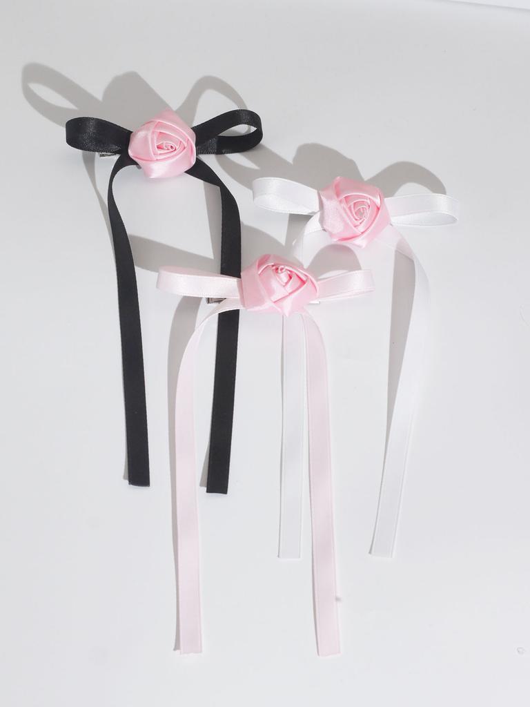 Lystrfac Rose Blume Schleife Haarspange für Frauen Mädchen Hinterkopf Haarspangen Damen Mode Haaraccessoires