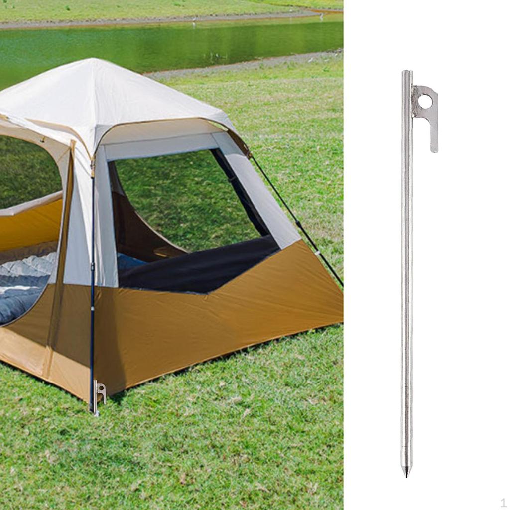 Tent Stakes Garden Stainless Steel Ground Anchors Heavy Duty Portable Tarp