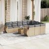 VidaXL Garden Lounge Set with Cushions 11 Pcs, Patio Sofas, Patio Furniture Set, Outdoor Furniture, Beige 3257515