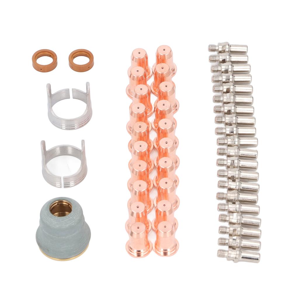 45 Pcs Set Plasma Cutting Torch Electrode Tip Kit Electrodes Tips Shield Cap Standoff Guides Swirl Rings for IPT60