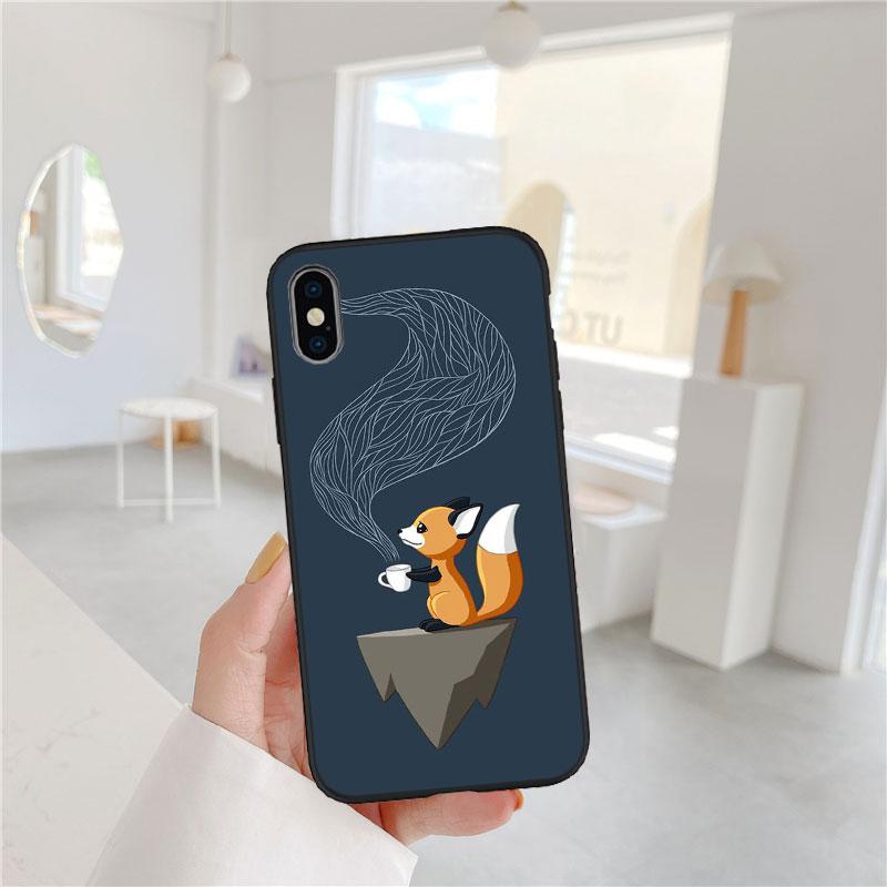 AQ53 Fuchs lustige Kunst Weiche Hülle für Redmi Note 13 14 Pro+ Plus A3 A3X 13X 13C 13R 14S 14C 14R