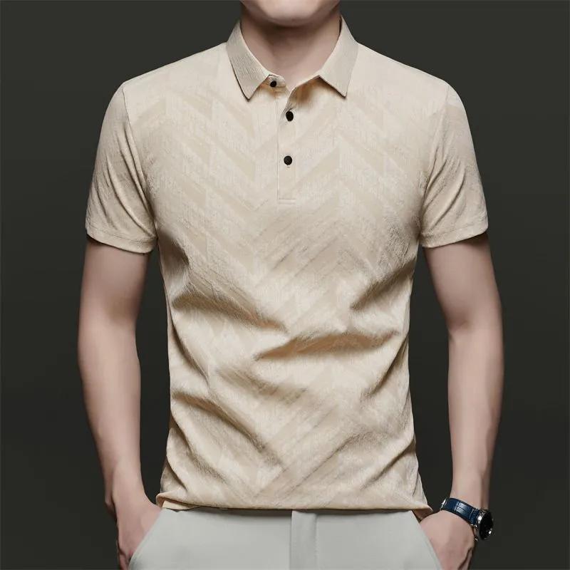 Sommer Herren Atmungsaktives Klassisches Schwarzes Kurzarm Poloshirt