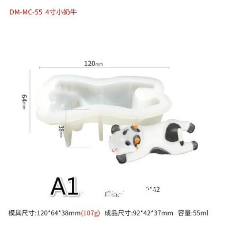 Cartoon Cow Silicone Mold Ice Mousse Cake Baking Silicone Mold DIY Homemade Crystal Epoxy Aroma Diffuser