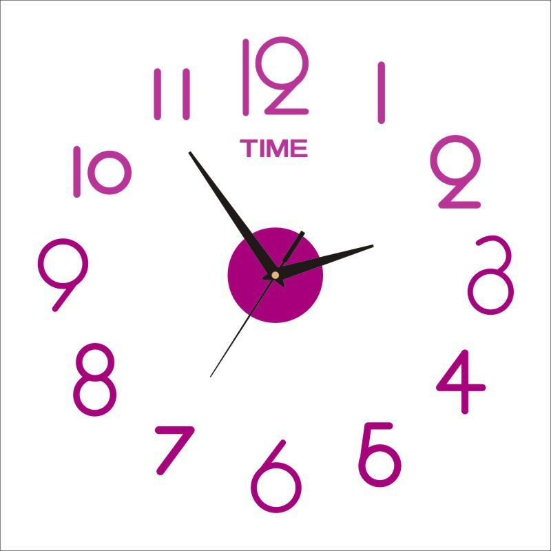 Acrylic 3D Oversized Creative Wall Clock Art Clock Silent Clock Digital DIY Wall Clock